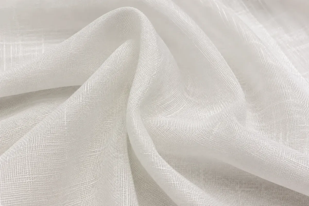 22w-114 Voile texture white