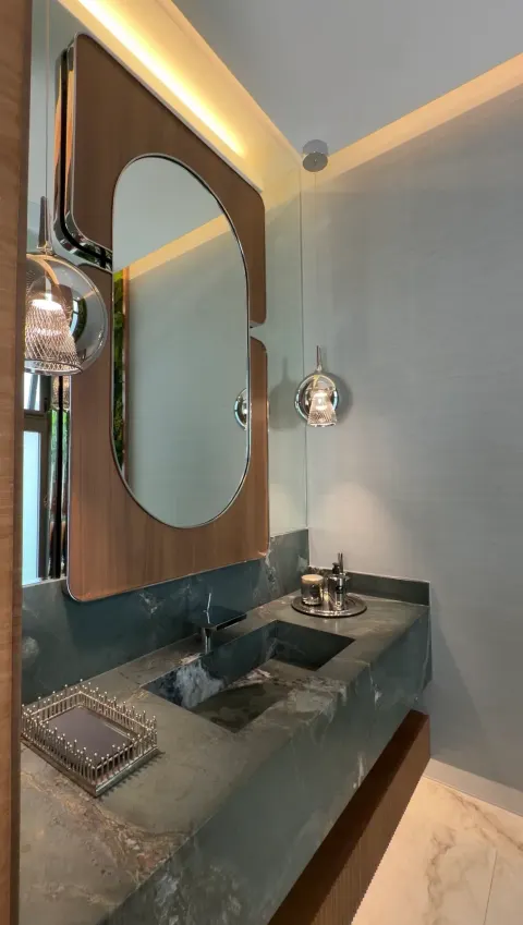 Papel Tapiz Italiano Para Baño de Visita